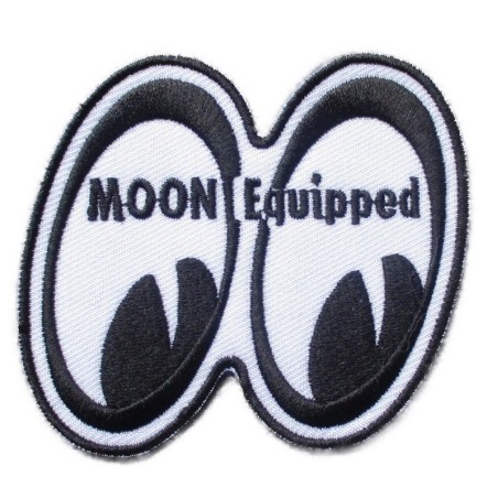 patch moon equipped oeil noir blanc écusson thermocollant