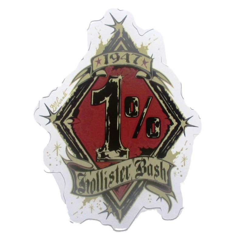 Aufkleber David Vicente 1% Rot Biker Motorradfahrer Aufkleber Hölle
