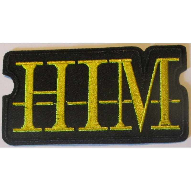 Him Gruppenaufnäher 7,5cm Schwarz Gelb Aufbügler Finnischer Rock

