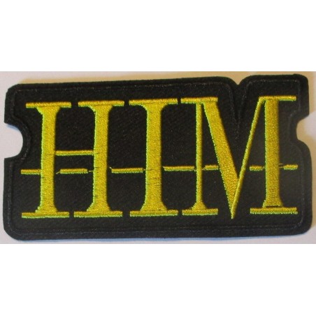 Him Gruppenaufnäher 7,5cm Schwarz Gelb Aufbügler Finnischer Rock
