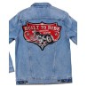 Grand patch conçu pour rouler à moto américaine, 29 cm, écusson dos veste blouson
