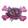 Grand patch chat pirate noir et rose dos 19,5cm écusson pin-up
