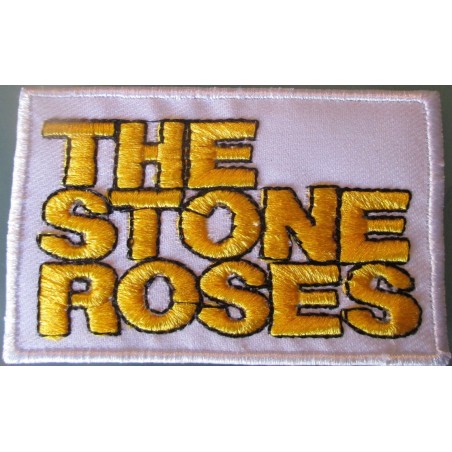 Patch The Stone Roses weiß und gelb 9,5x6cm Aufbügler Rock
