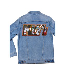Großer Kiss Hard Rock Band Aufnäher 29x12.5 cm Rücken Kutte Jacke Biker Fan Musik
