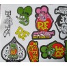 Planche de 10 Stickers Rat Fink Hot Rod 21x14 cm Autocollant Kustom Kulture
