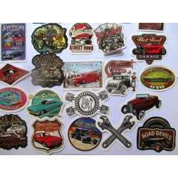 Lot de 50 Stickers Hot Rod Kustom Voiture Américaine Leadsled
