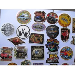 Lot de 50 Stickers Hot Rod Kustom Voiture Américaine Leadsled
