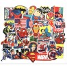 Lot de 50 autocollants de super-héros sur fond blanc, 5 à 8 cm - Décoration idéale à petit prix
