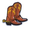 Patch santiag bottes de cowboy 7x7cm écusson country thermocollant
