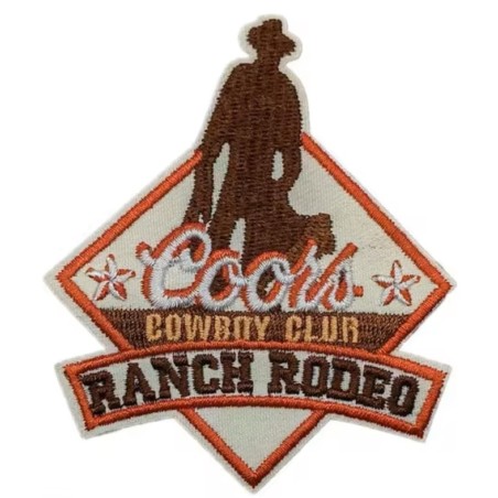 patch Coors Cowboy Club Ranch Rodéo 8.5x7cm Écusson Thermocollant
