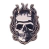 Patch crane  Frankenstein Gris à Flammes Écusson Rock and Roll