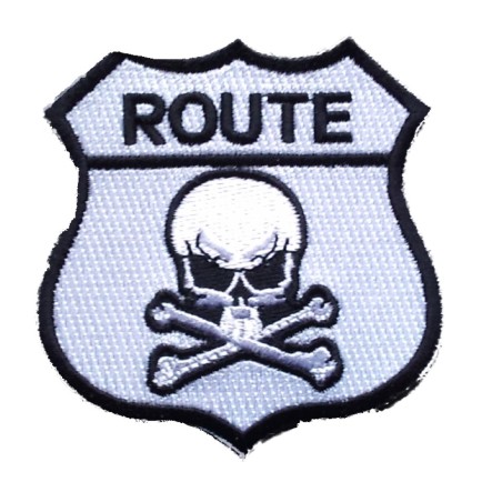 Aufnäher Wappen Route Totenkopf Bügeleisen Schädel
