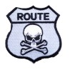 Aufnäher Wappen Route Totenkopf Bügeleisen Schädel
