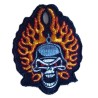 patch crane casque a pointe flamming ecusson tete de mort