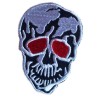 patch crane oeil rouge ecusson thermocollant tete de mort