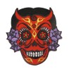 Patch Teufelskopf Totenkopf bunt Rockabilly Rock'n'Roll Aufnäher
