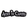 Patch Alice in Chains Noir Blanc 12x4cm Hard Rock Roll Écusson Thermocollant