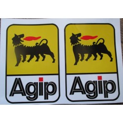 Lot de 10 stickers Agip 28x20cm autocollant déco voiture garage