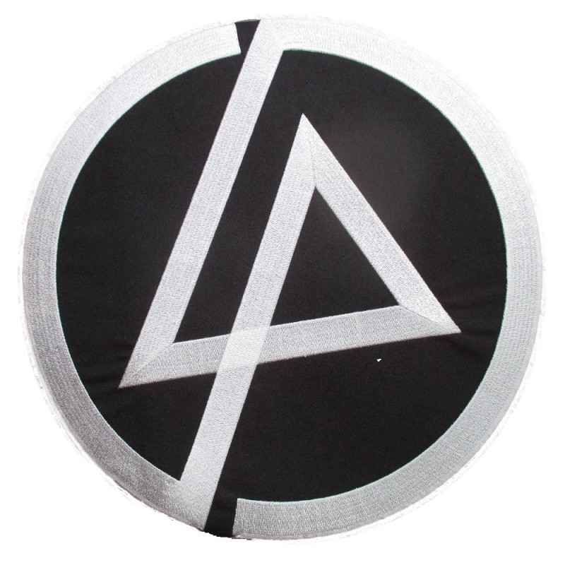 Grand Patch Thermocollant Linkin Park Rond (25 cm) – Logo Noir et Blanc
