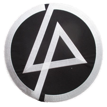 Grand Patch Thermocollant Linkin Park Rond (25 cm) – Logo Noir et Blanc
