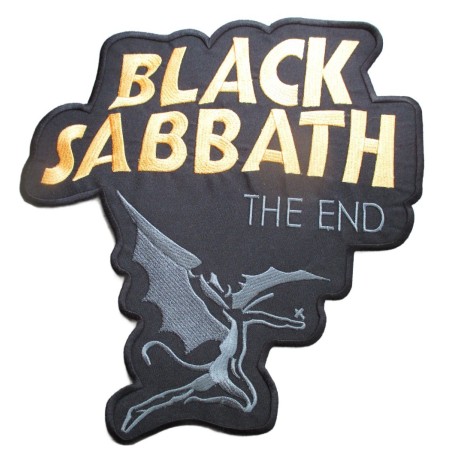 Großer thermofixierbarer Rückenaufnäher Black Sabbath The End – 28x27cm
