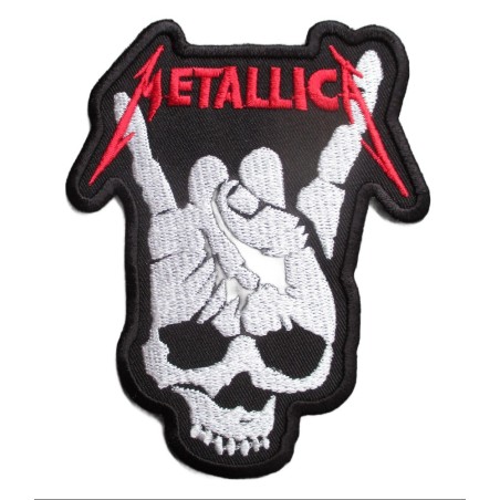 patch metallica crane main 10x8cm écusson hard rock thermocollant

