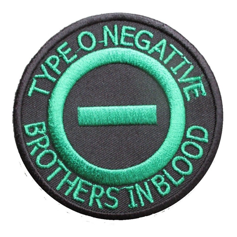 patch Type O Negative noir vert 7,5 cm écusson rock roll gothique
