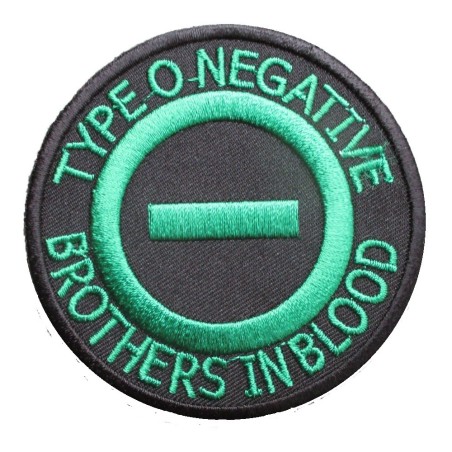 patch Type O Negative noir vert 7,5 cm écusson rock roll gothique
