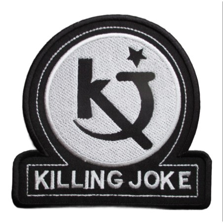 Patch Killing Joke Schwarz Weiß 10x10cm Aufnäher Rock Roll Düster Punk
