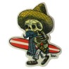 Aufkleber El Borracho Totenkopf Surfer Sombrero 14x12 cm Rockabilly

