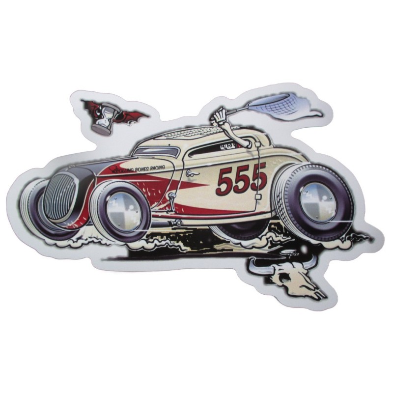 Sticker Hot Rod Beige 555 - Autos et Rods