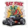 Sticker Hot Rod Rat Fink Noir - Stickers Autos