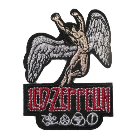 Kleiner Led Zeppelin Engel Aufnäher 7.5x5.5 cm Hard Rock Band Abzeichen

