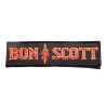 Patch Bon Scott Noir Rouge 10.5x3 cm Fan Hard Rock Chanteur avdv