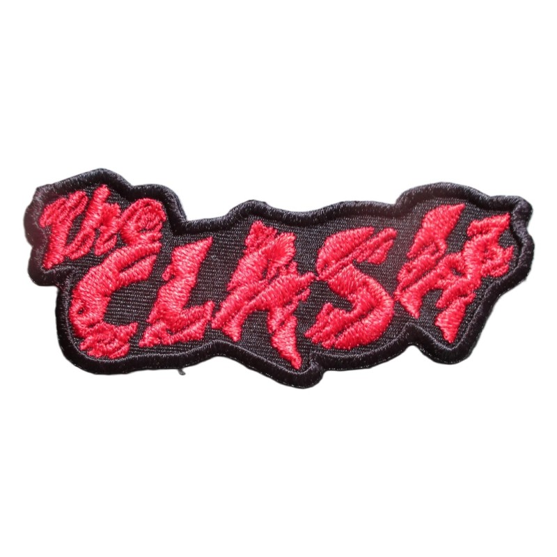 Patch The Clash Schwarz Rot 9x4cm Punkrock Band
