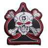 Patch crane  13 Pirate As de Pique Noir Tour Rouge 10x9 cm