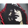 Grand patch Angus Young ACDC noir blanc rouge 28x27cm écusson thermocollant