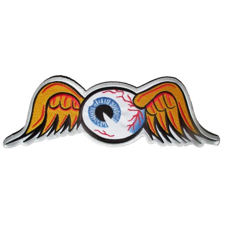 Grand patch œil volant coloré 29x10 cm écusson à coudre ou thermocollant