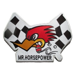 Grand patch Woody Mr Horse Power 28x21 cm écusson dos thermocollant