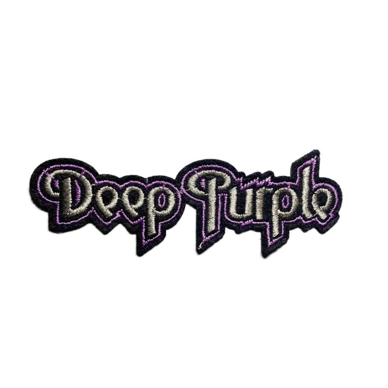 Aufnäher Deep Purple Violett 10,5x3 cm Hardrock Band Logo
