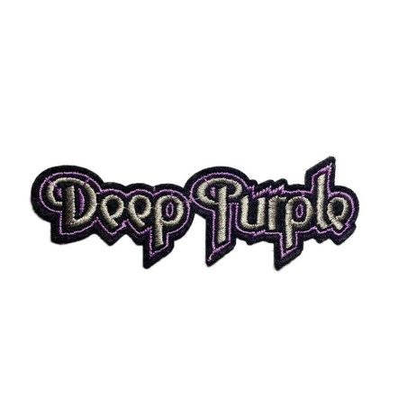Aufnäher Deep Purple Violett 10,5x3 cm Hardrock Band Logo
