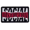 Patch social distortion brodé  noir blanc rouge 8.5x4cm hard rock