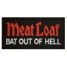 Patch meat loaf rectangulaire brodé  noir blanc rouge 11x5.5cm
