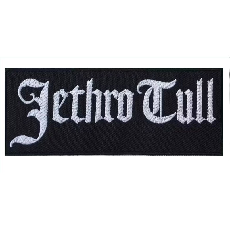 patch jethro tull 11x4.5 cm noir blanc ecusson thermocollant