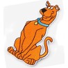 Patch Scooby-Doo avec Collier Bleu - Écusson Chien Gourmand