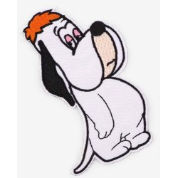 patch droopy chien blanc tombant 10x7 cm écusson fan dessin animé