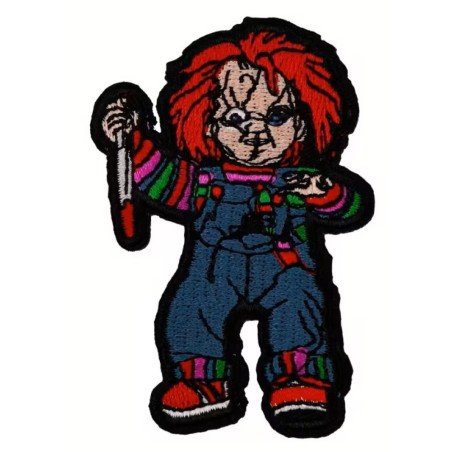Patch Chucky avec un couteau, poupée tueuse film d'horreur