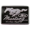 Mustang „American Muscle“ Bestickter Aufnäher – Schwarz & Weiß (12 x 8 cm)