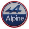 Alpine Aufbügler – Rundes Logo in Blau, Weiß, Rot –  8 cm e