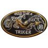 Patch Ovale Triker – "Proud to be a Triker" – Jaune & Noir 10x6 cm
